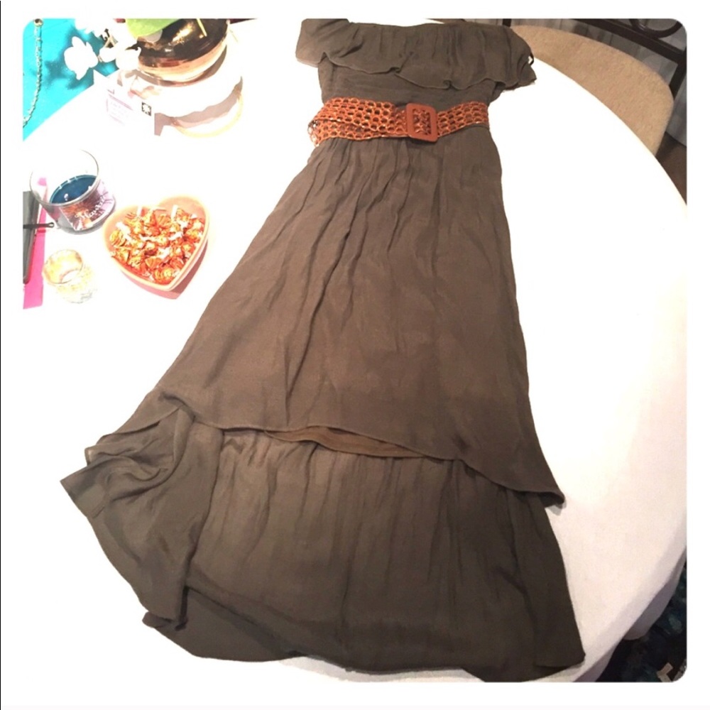 Olive Green Hi-Lo Dress